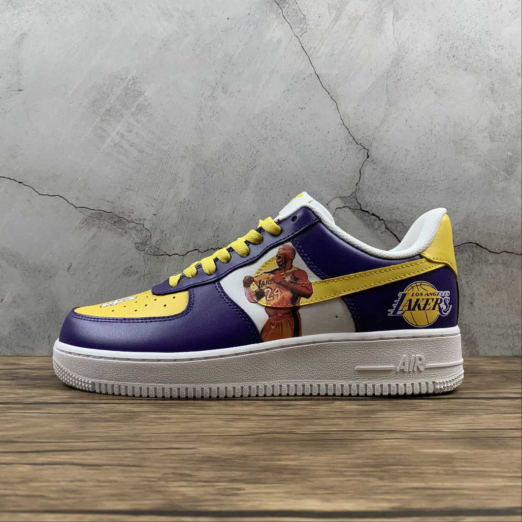 Air Force 1 07 Low “Lakers” Purple Yellow White Customised 315122-118