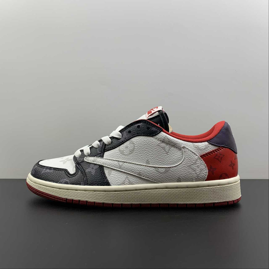 Air Jordan 1 Retro Low OG SP “Travis Scott and Louis Vuitton” Black Red LV DM7866-318
