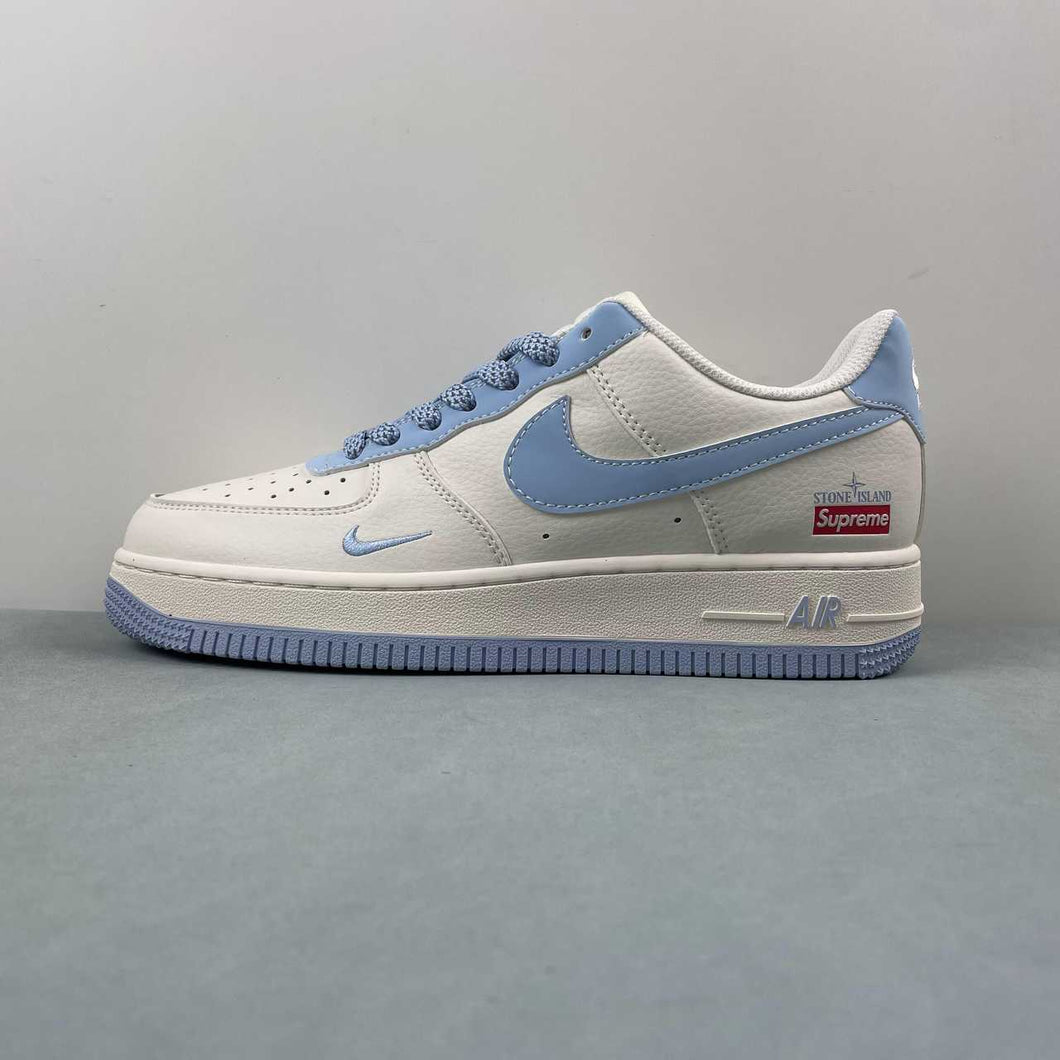 Supreme x Air Force 1 07 Low Red Beige Ice Blue BB9599-205