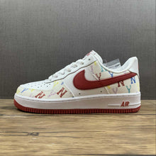 Cargar imagen en el visor de la galería, Air Force 1 07 Low MLB White Red Multi-Color 315122-443
