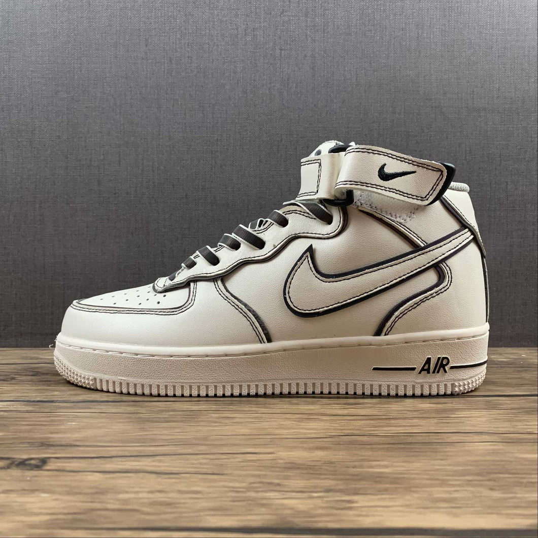 Air Force 1 07 Mid Beige Black Colorfull AQ2898-008