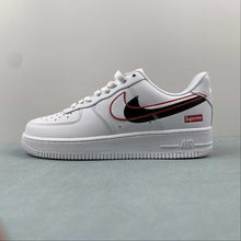 Cargar imagen en el visor de la galería, Supreme x Air Force 1 07 Low White Black Double Hook Shadow CU9225-100
