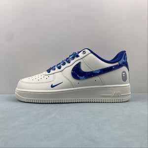 Air Force 1 07 Low BAPE White Navy Blue PF9055-759