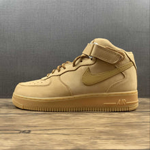 Cargar imagen en el visor de la galería, Air Force 1 07 Mid Wheat Flax Gum Light Brown DJ9158-200
