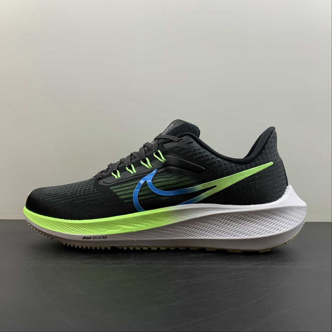 Air Zoom Pegasus 39 Black White University Blue Fluorescent Green Dark Smoke DO7435-900