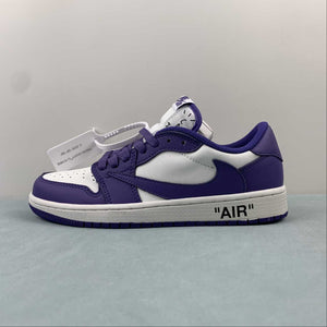 Travis Scott x Air Jordan 1 Low OG Purple White Black DM7890-386