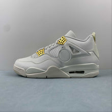 Cargar imagen en el visor de la galería, Air Jordan 4 Retro Sail Metallic Gold Black AQ9129-170
