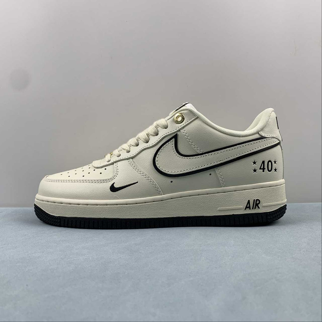 Air Force 1 07 Low Cream Black Metallic Gold DQ7658-108