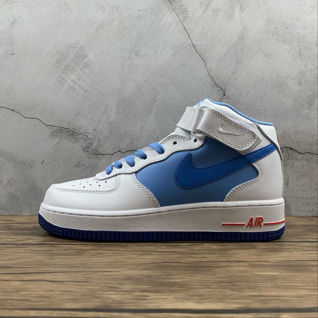 Air Force 1 07 Mid Summit White Blue Red CD0884-126