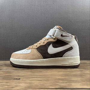 Air Force 1 07 Mid Brown White Coffee AL6896-556