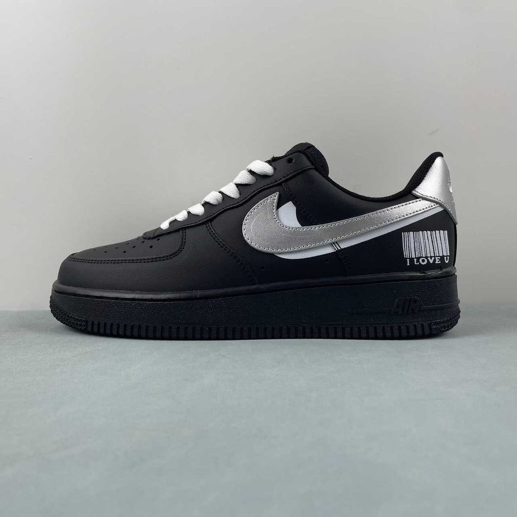 Air Force 1 07 Low Black White Silver CW2288-016