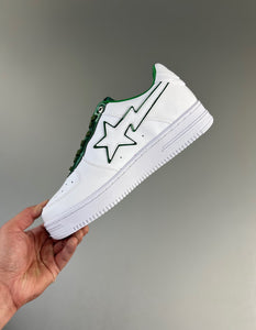 BAPE STA Patent Leather White Green