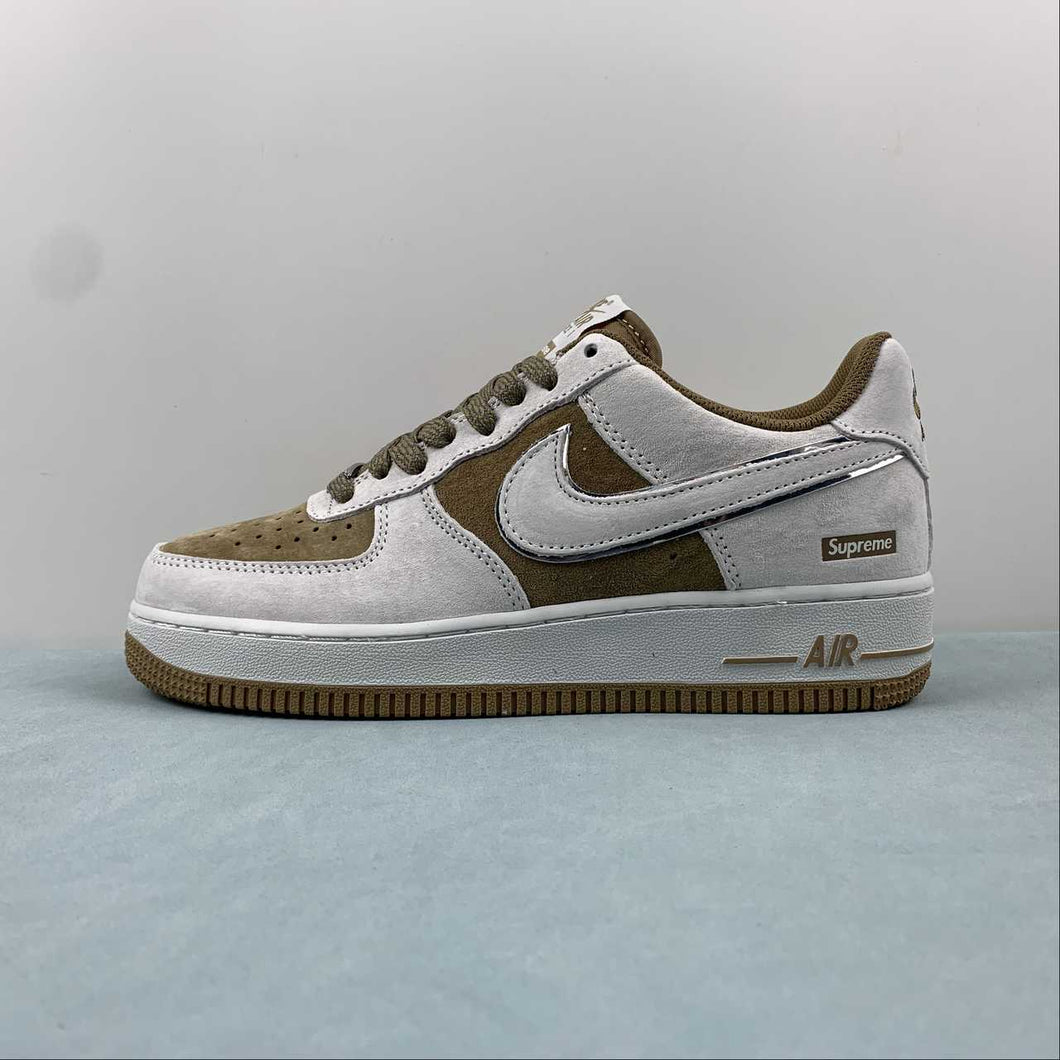 Supreme x Air Force 1 07 Low Suede Kakhi Gray ME2392-101