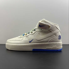 Cargar imagen en el visor de la galería, Air Force 1 07 Mid Beige White Blue DW5696-893
