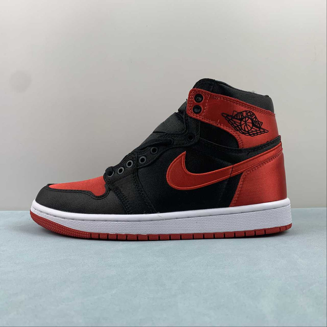 Air Jordan 1 Retro High OG Satin Bred Black University Red White FD4810-061