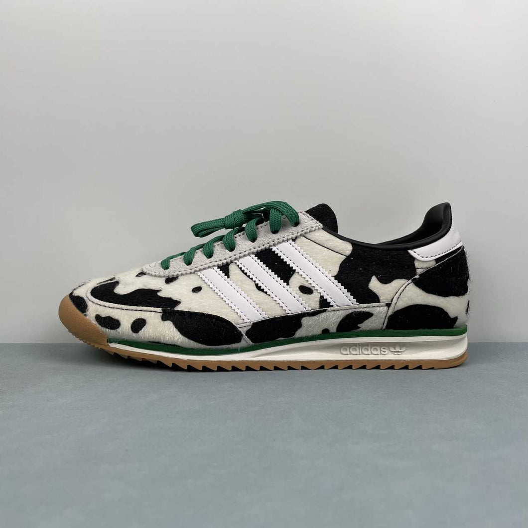 Adidas SL 72 OG Cow Print Core Black Off White Court Green JR1639