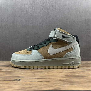 Air Force 1 07 Mid Dark Grey Green Brown Reflective Silver CQ5059-103