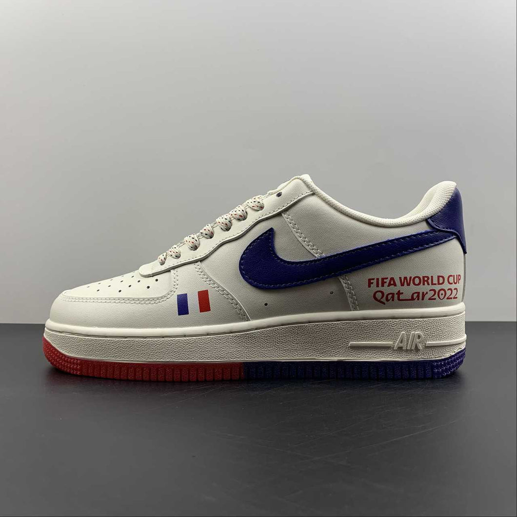 Air Force 1 07 Low FIFA WORLD CUP White Blue Red Customised DQ7658-300