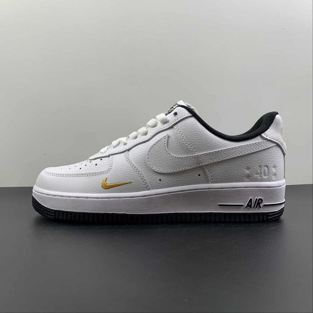 Air Force 1 07 Low White Black Gold DD1225-001