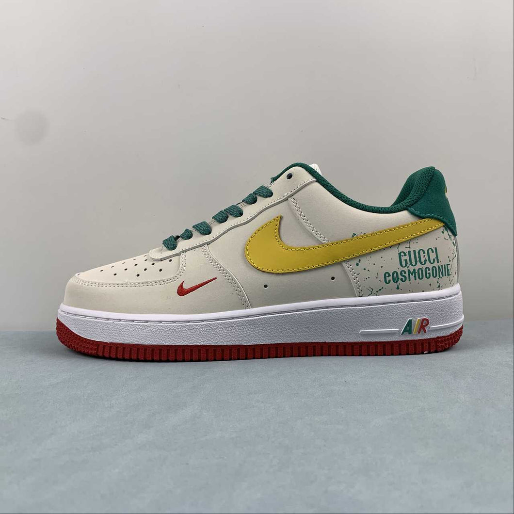 Air Force 1 07 Low Green Gold White Red HX123-002