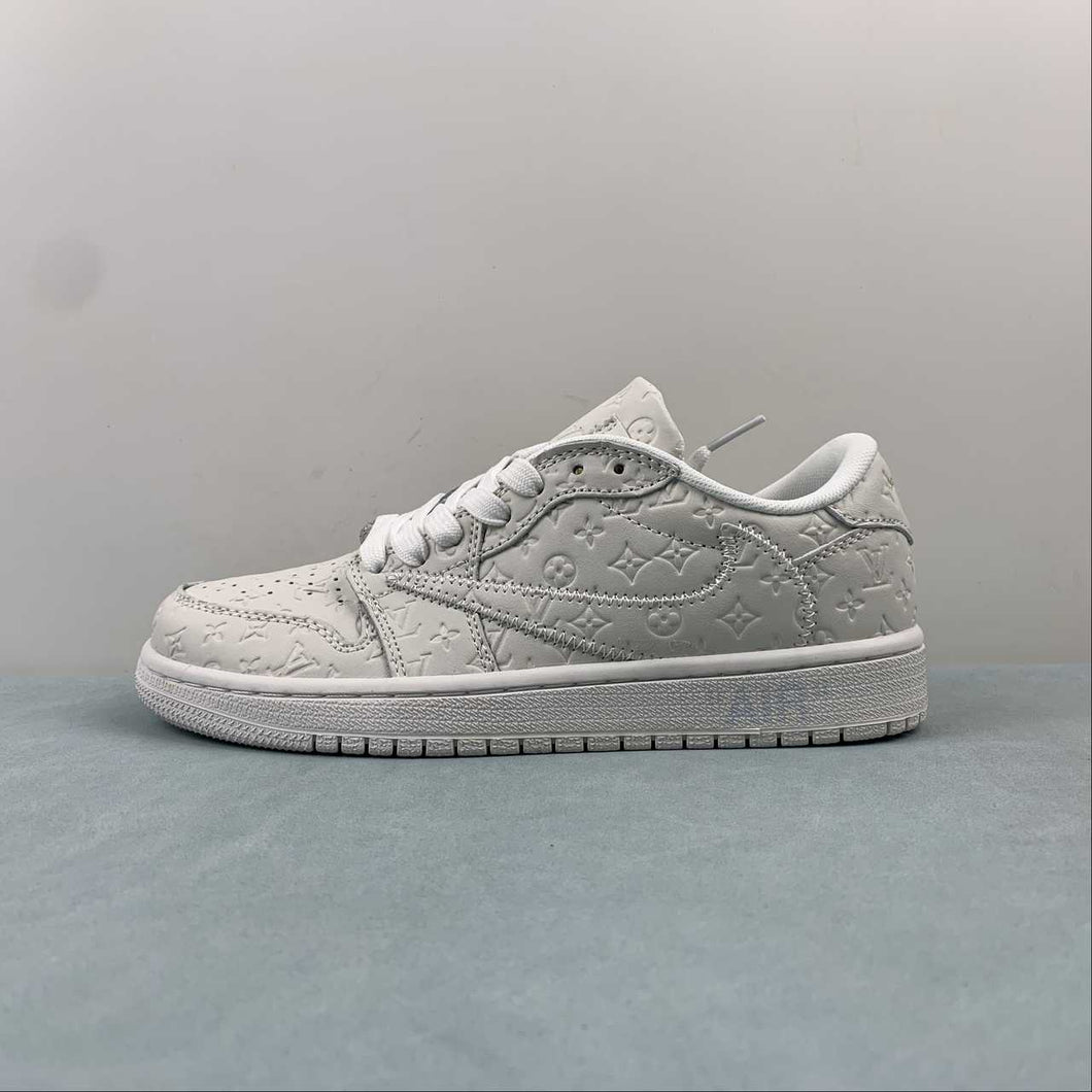 Off-White x Travis Scott x LV x Air Jordan 1 Low White MS0232