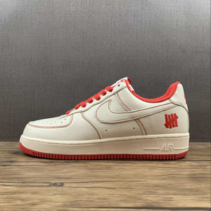 Undefeated x Air Force 1 Low Beige Red White UN1315-801