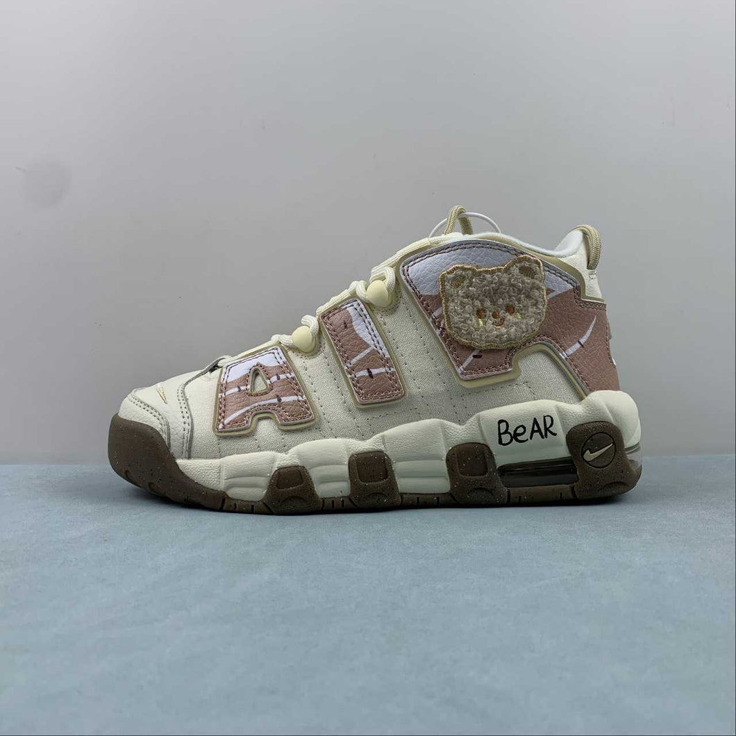Air More Uptempo GS Coconut Milk Team Gold Gum Dark Brown DX1939-100
