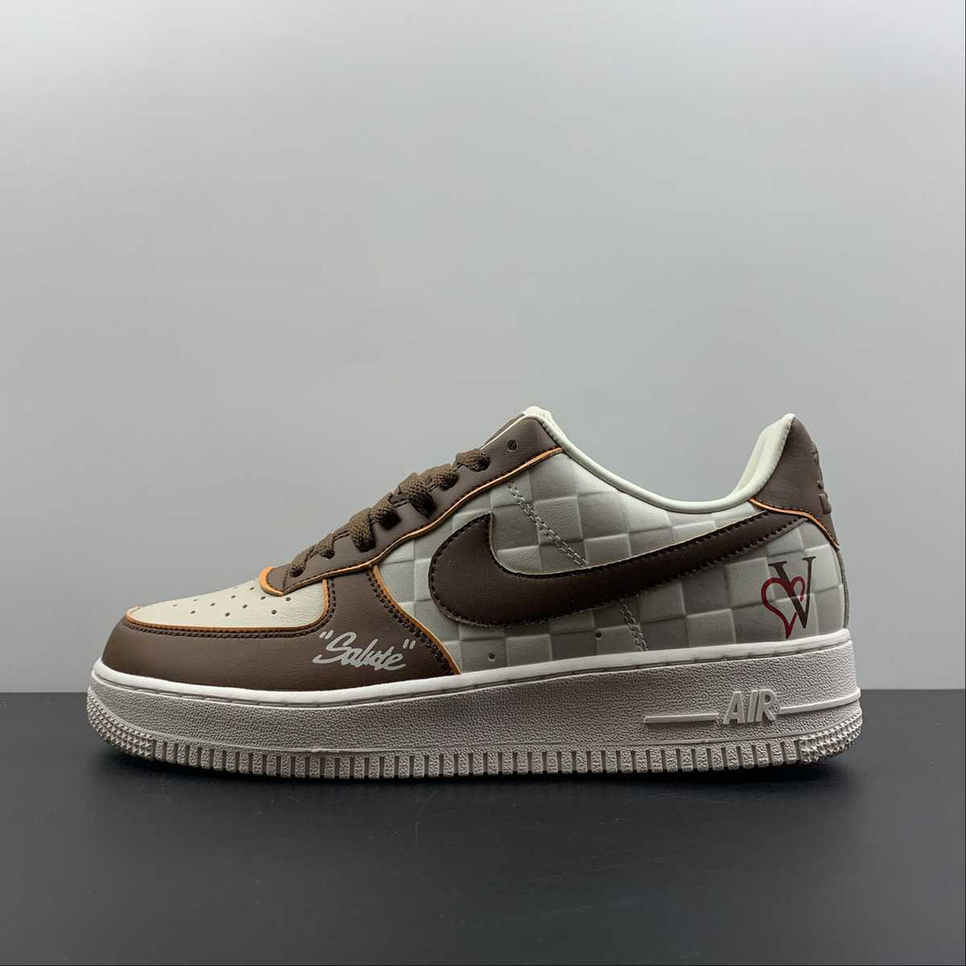 LV x Air Force 1 07 Low Salute Cream Brown DC8877-202