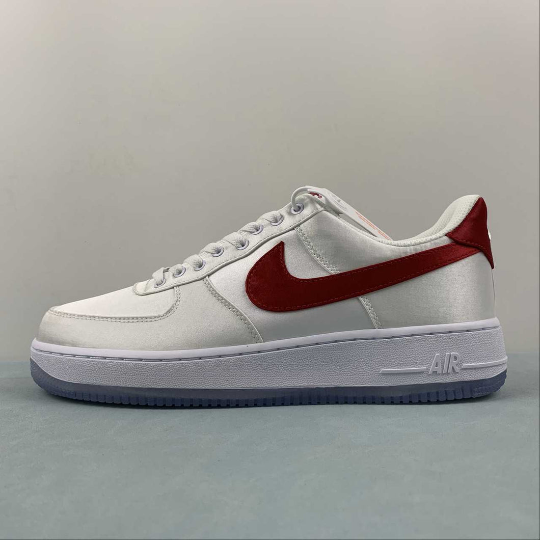 Air Force 1 Low 07 ESS Satin White Varsity Red DX6541-100