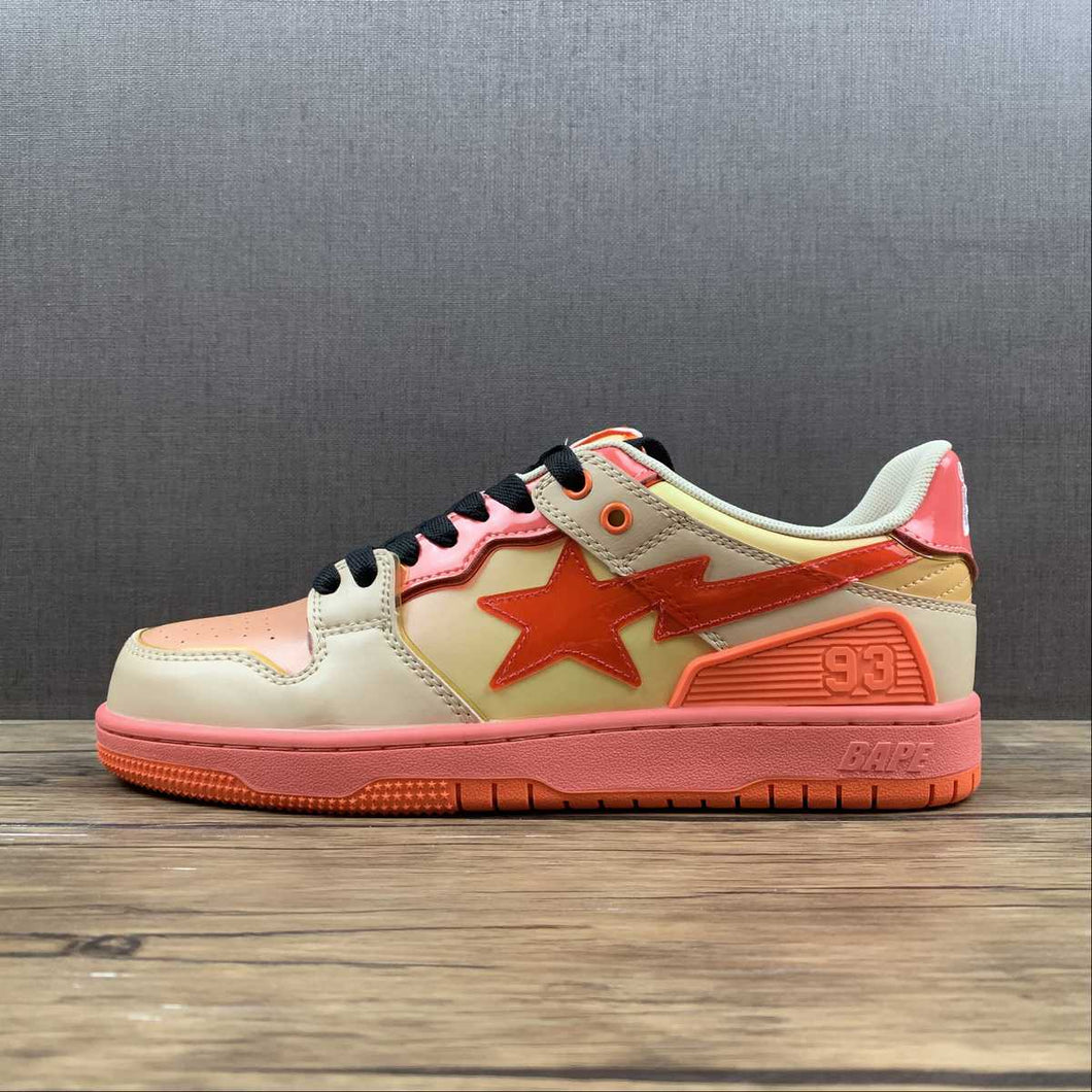 BAPE Sk8 STA Orange Pink Grey