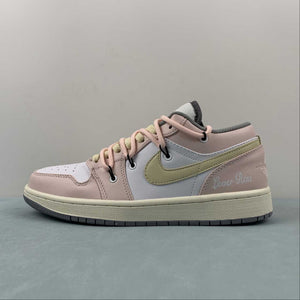 Air Jordan 1 Low Pink Yellow Grey 553558-053