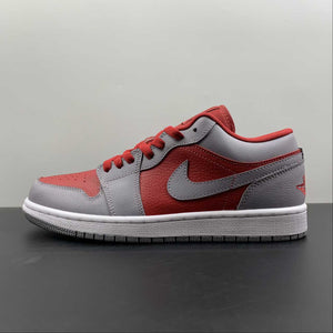 Air Jordan 1 Low SE Split Gym Red Cement Grey Black White DR0502-600