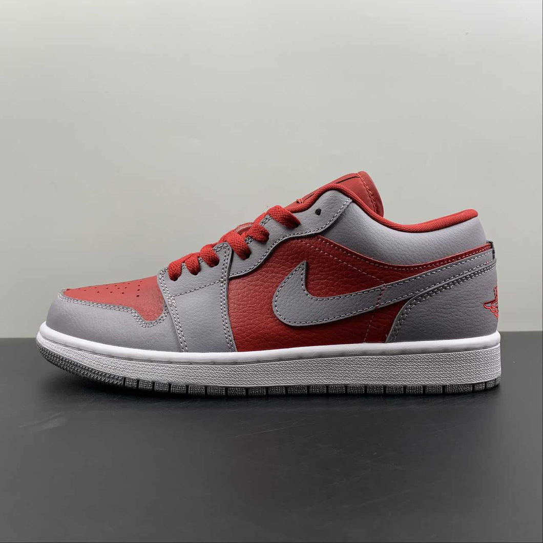 Air Jordan 1 Low SE Split Gym Red Cement Grey Black White DR0502-600