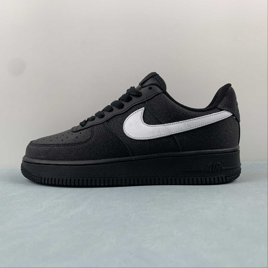 Air Force 1 07 Low Black Black Silver CW2288-001