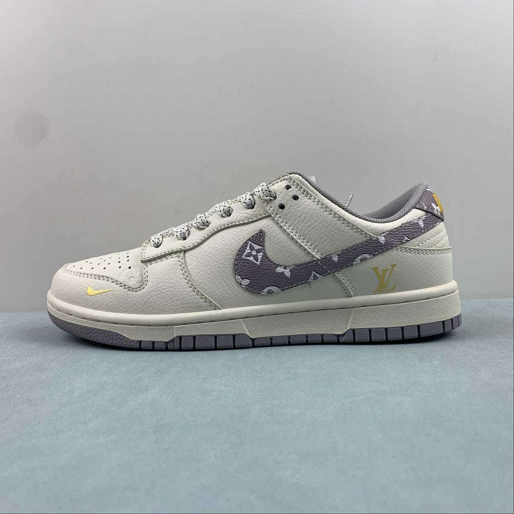 SB Dunk Low LV Off White Gray Gold XD6188-021