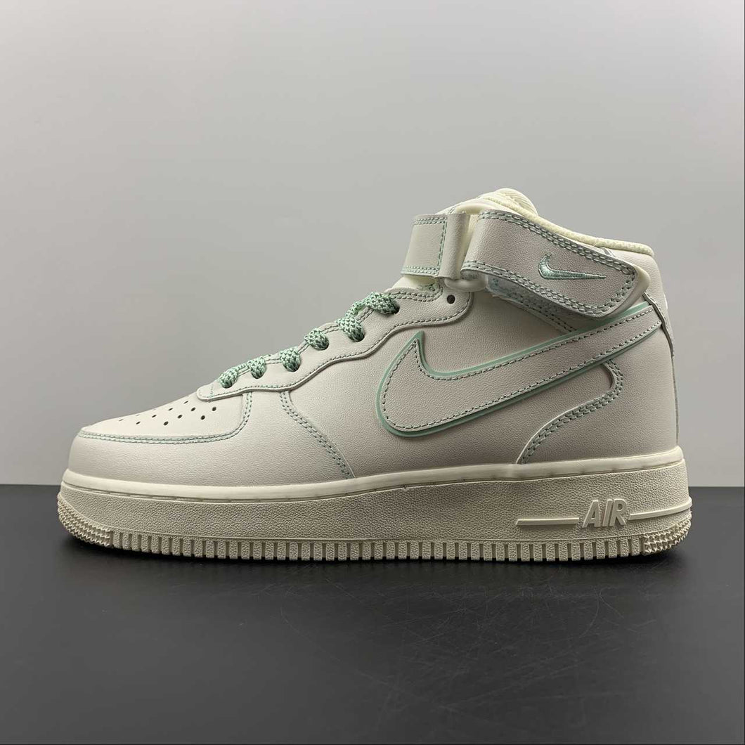 Air Force 1 07 Mid Cream White Green BY6899-695