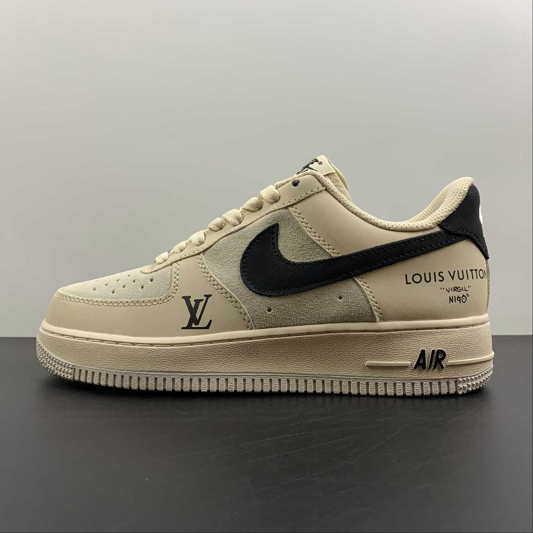 LV x Air Force 1 07 Low Black White Gray BS6055-202