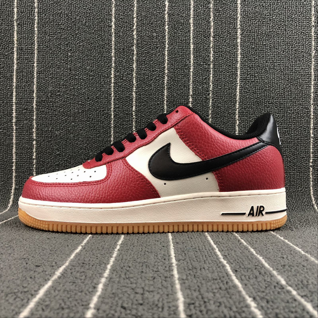 Air Force 1 Low Red Black White Gum 820266-600