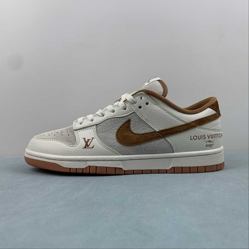 SB Dunk Low LV Chocolate White Suede FC1688-133