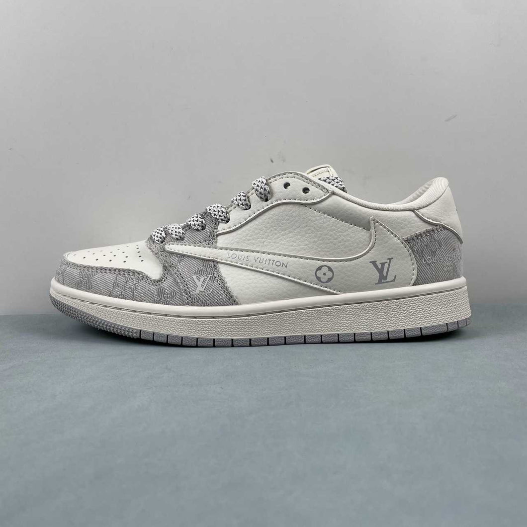 Fragment Design xTravis Scott x Air Jordan 1 Low OG SP LV Beige Light Gray LJ5188-004