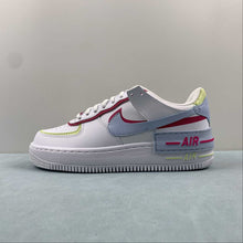 Cargar imagen en el visor de la galería, Air Force 1 Shadow White Fireberry Light Lemon Twist Blue Tint FQ8885-100
