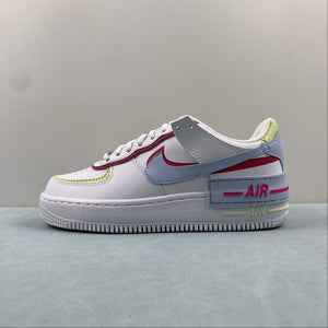 Air Force 1 Shadow White Fireberry Light Lemon Twist Blue Tint FQ8885-100