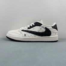 Cargar imagen en el visor de la galería, Fragment Design x Travis Scott x Air Jordan 1 Low OG SP LV White Black Black LX1988-600
