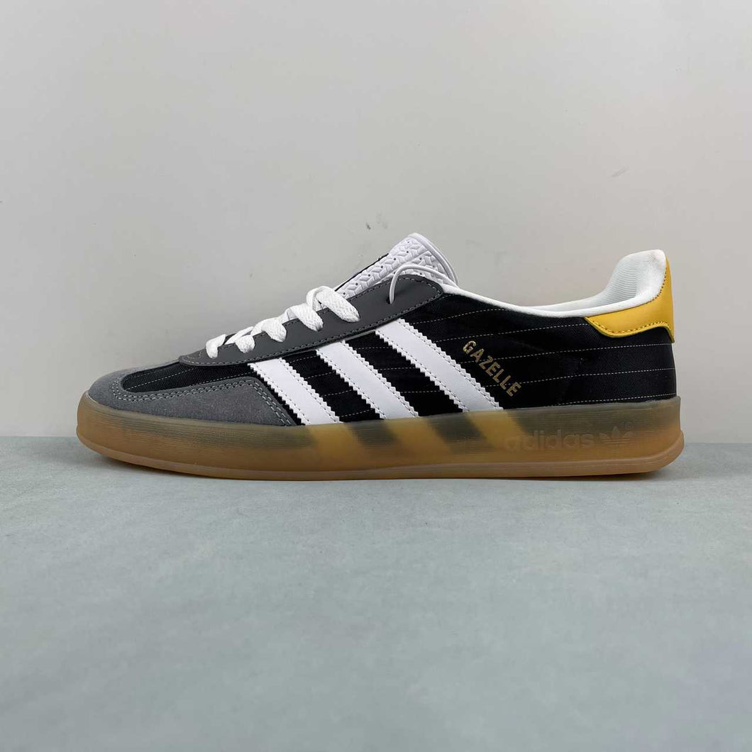 Adidas Gazelle Indoor Black White Yellow Gum IF9641