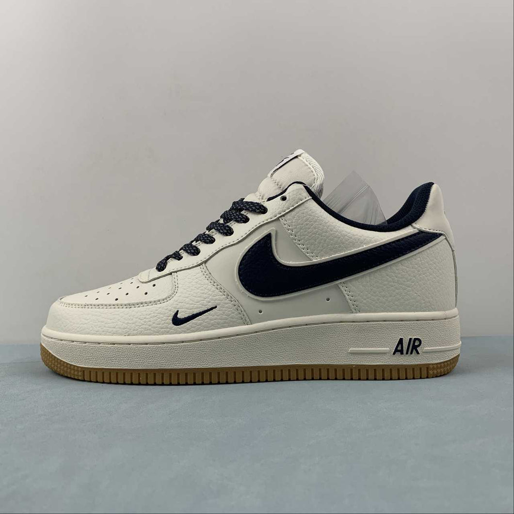 Air Force 1 07 Low Rice White Navy Blue HD1689-104