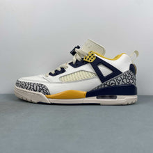 Cargar imagen en el visor de la galería, Air Jordan Spizike Low Sail Midnight Navy Coconut Milk University Gold FQ1759-111
