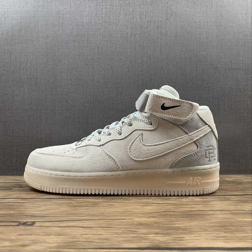 Air Force 1 07 Mid x Reigning Champ White Gray Black 807618-300