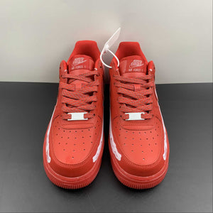 Air Force 1 07 Low Red Skeleton White CU8067-600