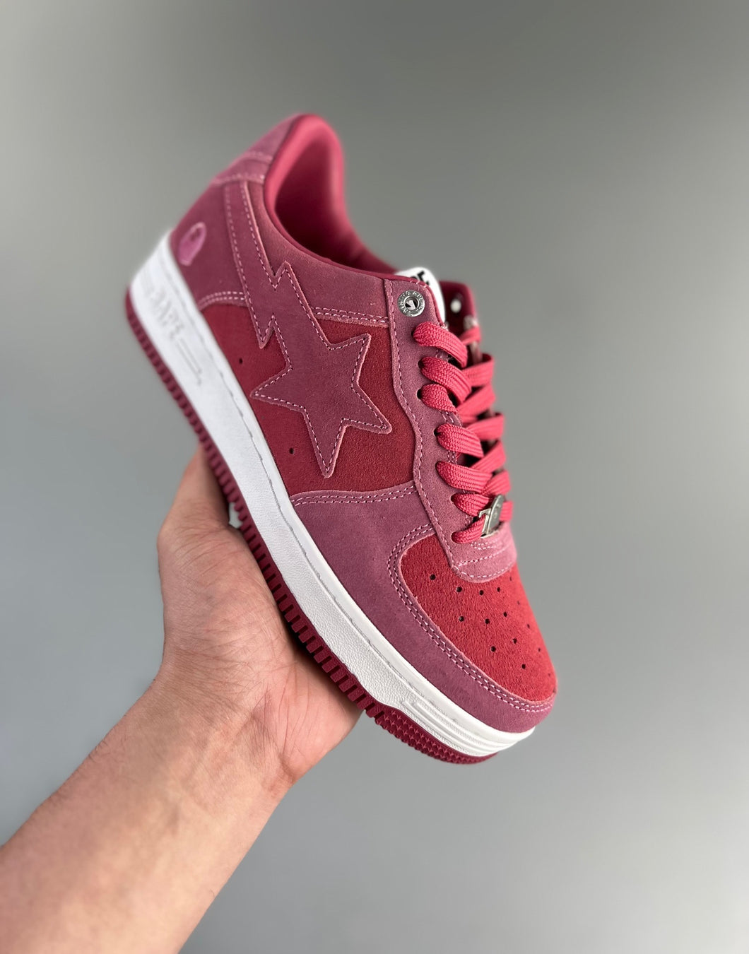 BAPE STA “Pink Suede” Pink White