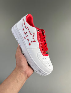BAPE STA Patent Leather White Red